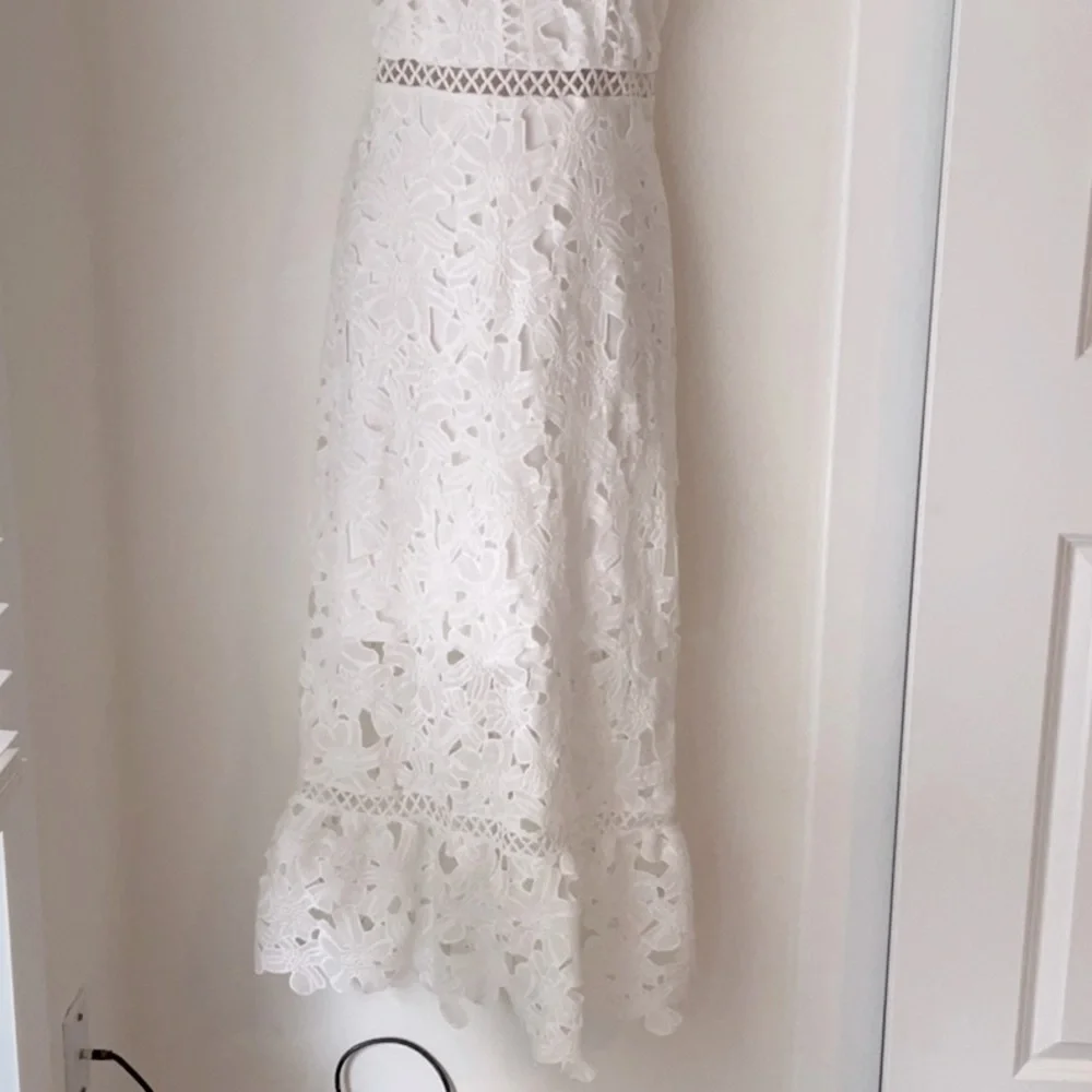 NY Collection Elegant White Lace Evening Gown size S - Picture 3 of 12